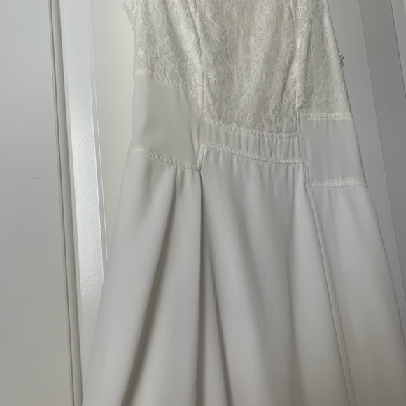 White Dress with Lace Detail - Picture 2 of 5